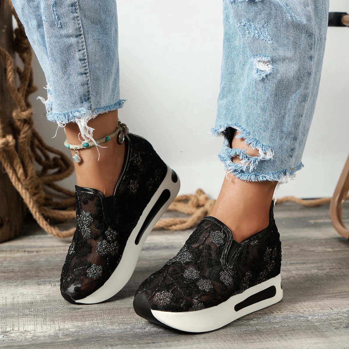 Chaussures plates en dentelle  - Running Gear For Sale avis et prix